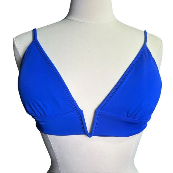 MAAJI reversible V front tie back adjustable straps bikini swim top size L NWT - Picture 2 of 7